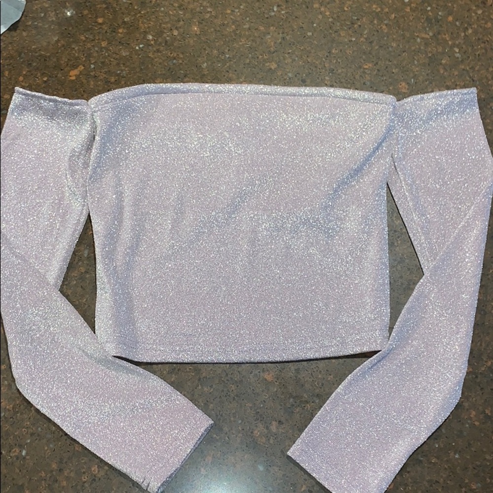 forever 21 off the shoulder sparkle top